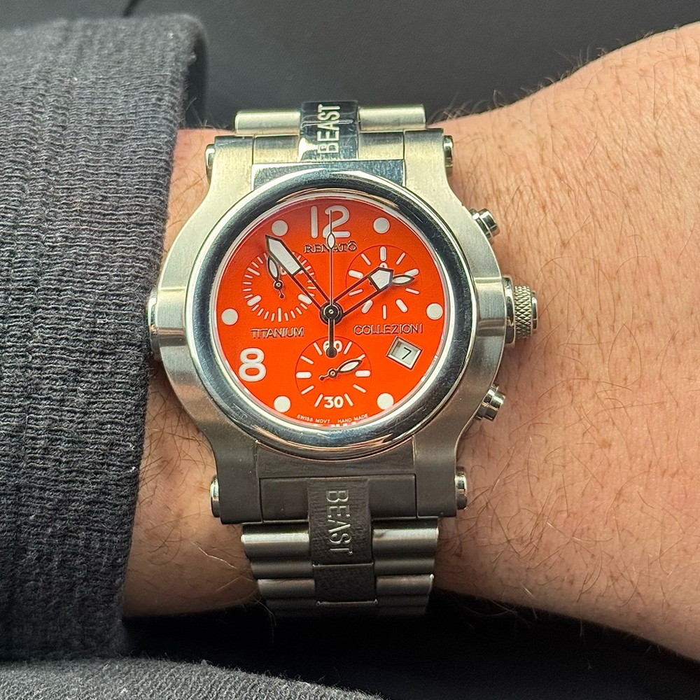 *SOLD* Renato Collezioni Titanium Orange Onyx Dial Limited Edition #61/180